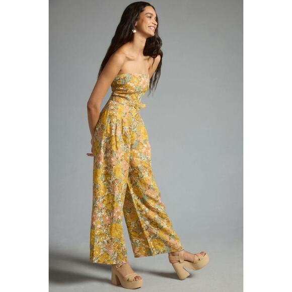 Faithfull Alegrias Linen Wide Leg Jumpsuit Sz XS - Picture 2 of 12